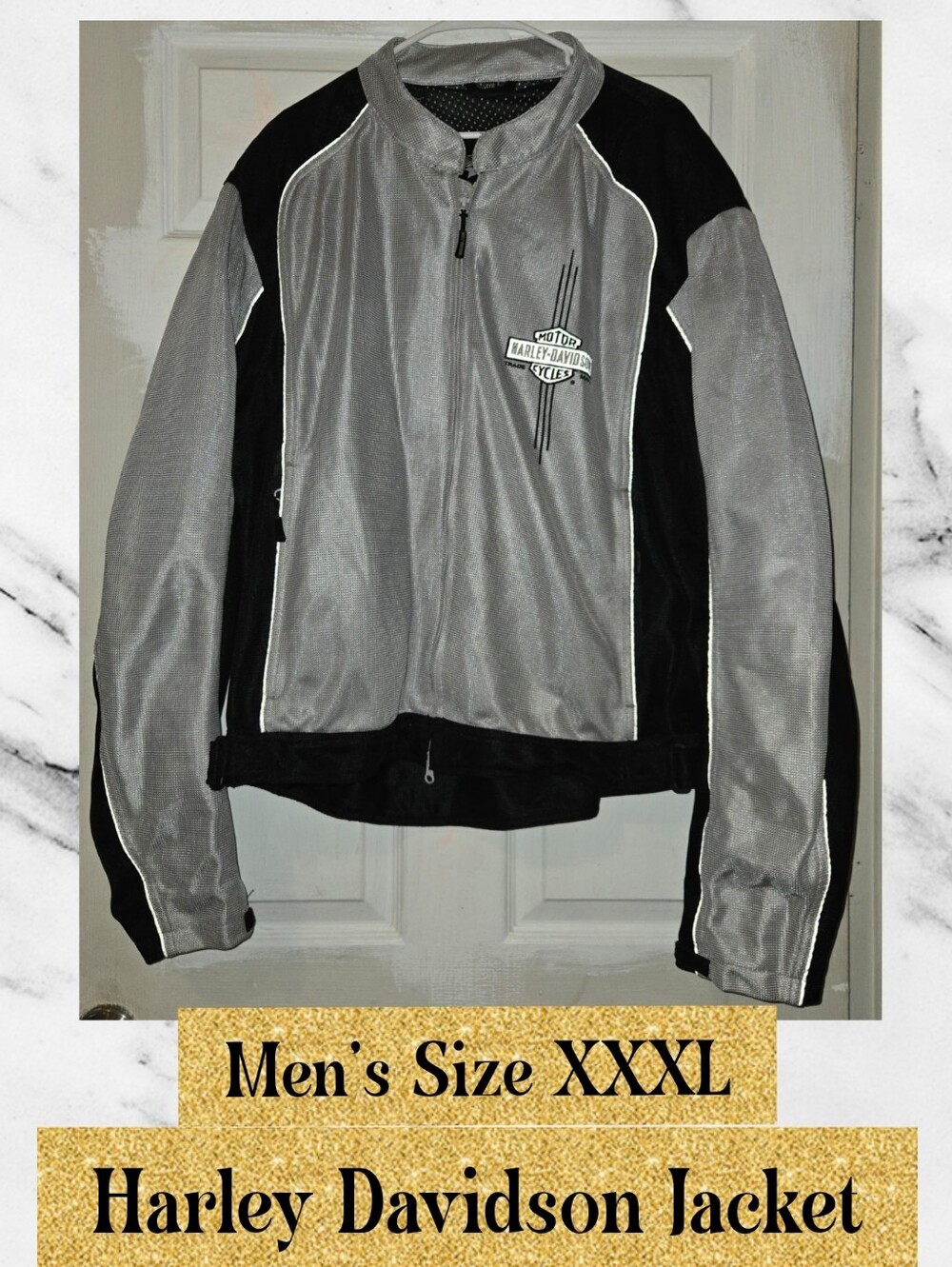 Harley-Davidson Men's Grey & Black Riding Jacket